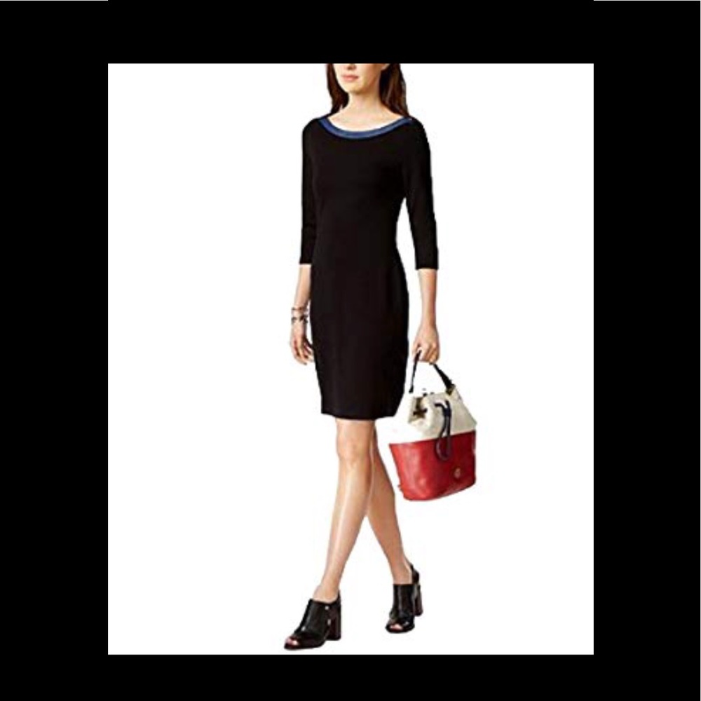 Tommy Hilfiger Black Boatneck Dress
